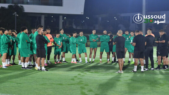 المنتخب المغربي يجري مرانه الأول استعدادا للبحرين