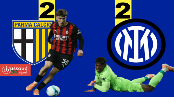 ميلان يفرط في تقدمه بهدفين ويكتفي بالتعادل مع بارما