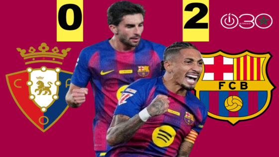 رافينيا يقود برشلونة للفوز على أوساسونا وتعزيز صدارة ” الليغا”