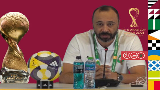 السكتيوي: طموحنا كبير لتجاوز الإمارات وبلوغ نهائي كأس العرب
