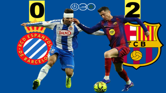 أولمو وليفاندوفسكي يقودان برشلونة متصدر “الليغا” لفوز صعب على إسبانيول