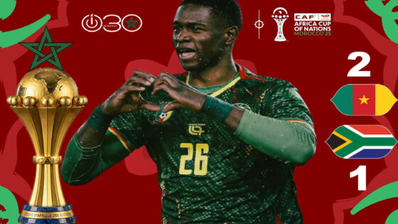 الكاميرون 2-1 جنوب إفريقيا: موعد حاسم مع المغرب في ربع نهائي كأس أفريقيا 2025