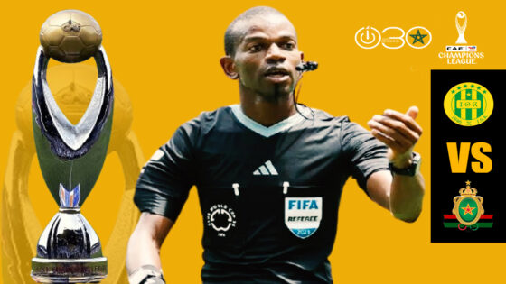 الحكم الزامبي هامبابا يدير مباراة الجيش والقبائل في الأبطال