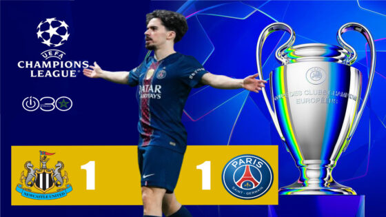 سان جيرمان ونيوكاسل يخوضان ملحق الأبطال بتعادلهما في باريس