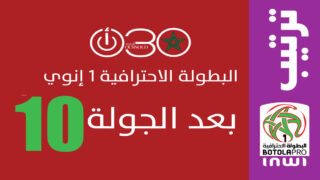 جدول ترتيب البطولة الاحترافية إنوي بعد الجولة العاشرة وصراع الصدارة بين الأندية المغربية
