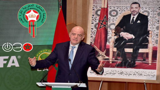 جياني إنفانتينو رئيس الاتحاد الدولي لكرة القدم خلال تصريحاته حول كرة القدم المغربية