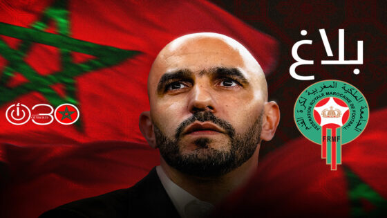 وليد الركراكي مدرب المنتخب المغربي خلال إحدى المباريات الرسمية