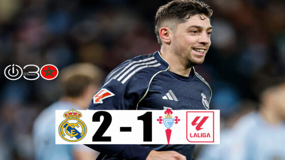 فالفيردي يعبر عن فرحته بعد تسجيله الهدف الثاني الذي منح الفوز لريال مدريد أمام سيلتا فيغو