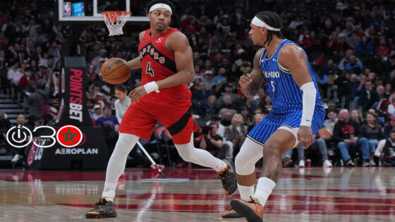 مهاجم تورونتو رابتورز سكوتي بارنز خلال مباراة أمام أورلاندو ماجيك في دوري السلة الامريكي