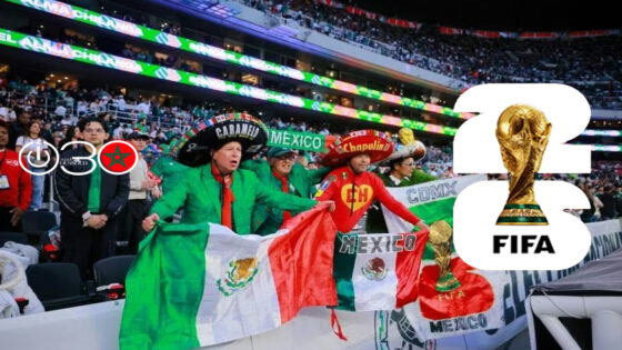 جماهير المكسيك قبل المباراة الودية لمنتخبهم في ملعب أزتيكا مسرح الحادث المأساوي