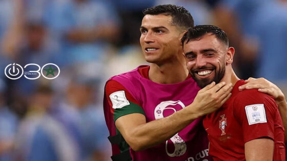 برونو فرنانديز رفقة كريستيانو رونالدو