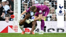 كيفن دانسو مدافع توتنهام هوتسبير بعدما تسبب خطأه في تسجيل برايتون هدف التعادل في الدقائق الأخيرة