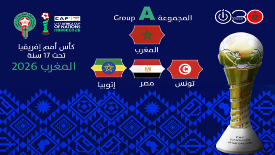 كأس إفريقيا تحت 17 سنة: المغرب في المجموعة الأولى مع مصر وتونس وإثيوبيا