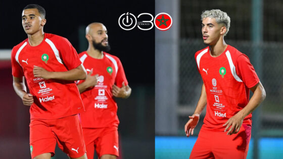 المنتخب المغربي يخوض أول حصة تدريبية تحضيرا للغابون